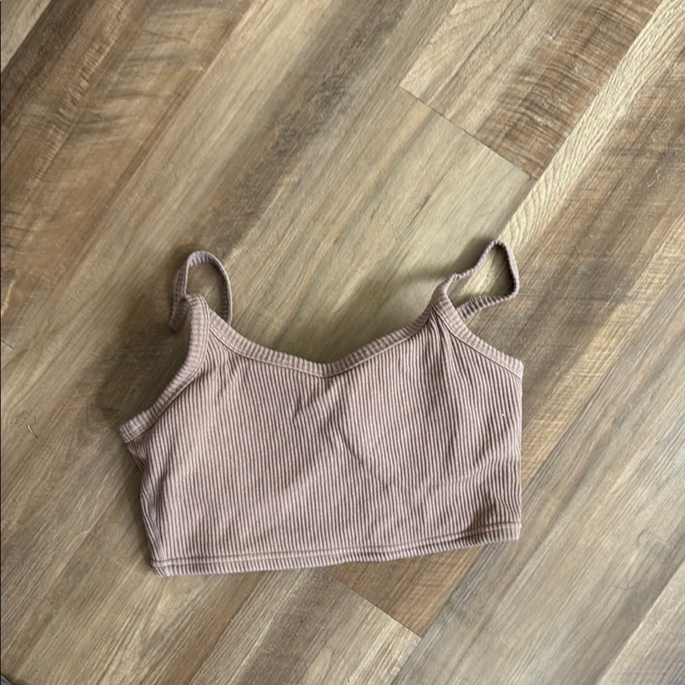 Pink Fitted Crop Camisole